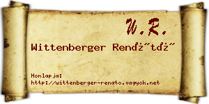 Wittenberger Renátó névjegykártya